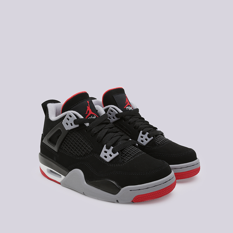 женские черные кроссовки Jordan 4 Retro GS 408452-060 - цена, описание, фото 2